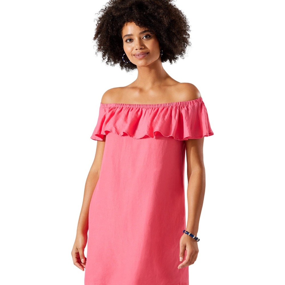 Women's Off-Shoulder Pink Dress/Cover-Up